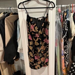 Black Floral Mini Dress